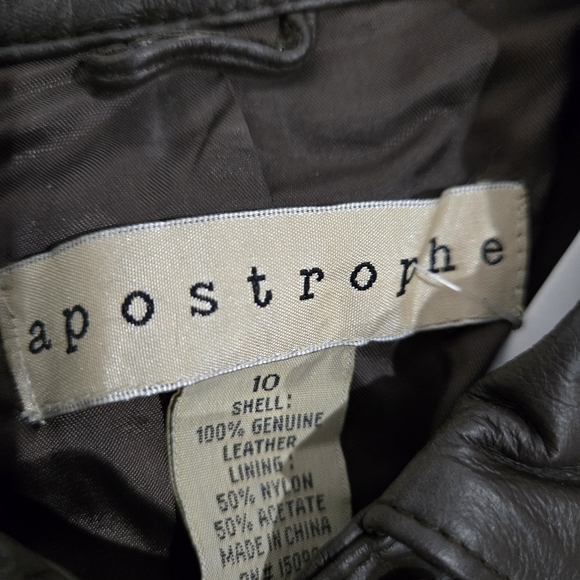 NWT Apostrophe 100% leather jacket and pants - Picture 3 of 15